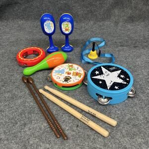 Toddler Musical Instrument Rhythm Set First Act Drumsticks Tambourine Toy Lot